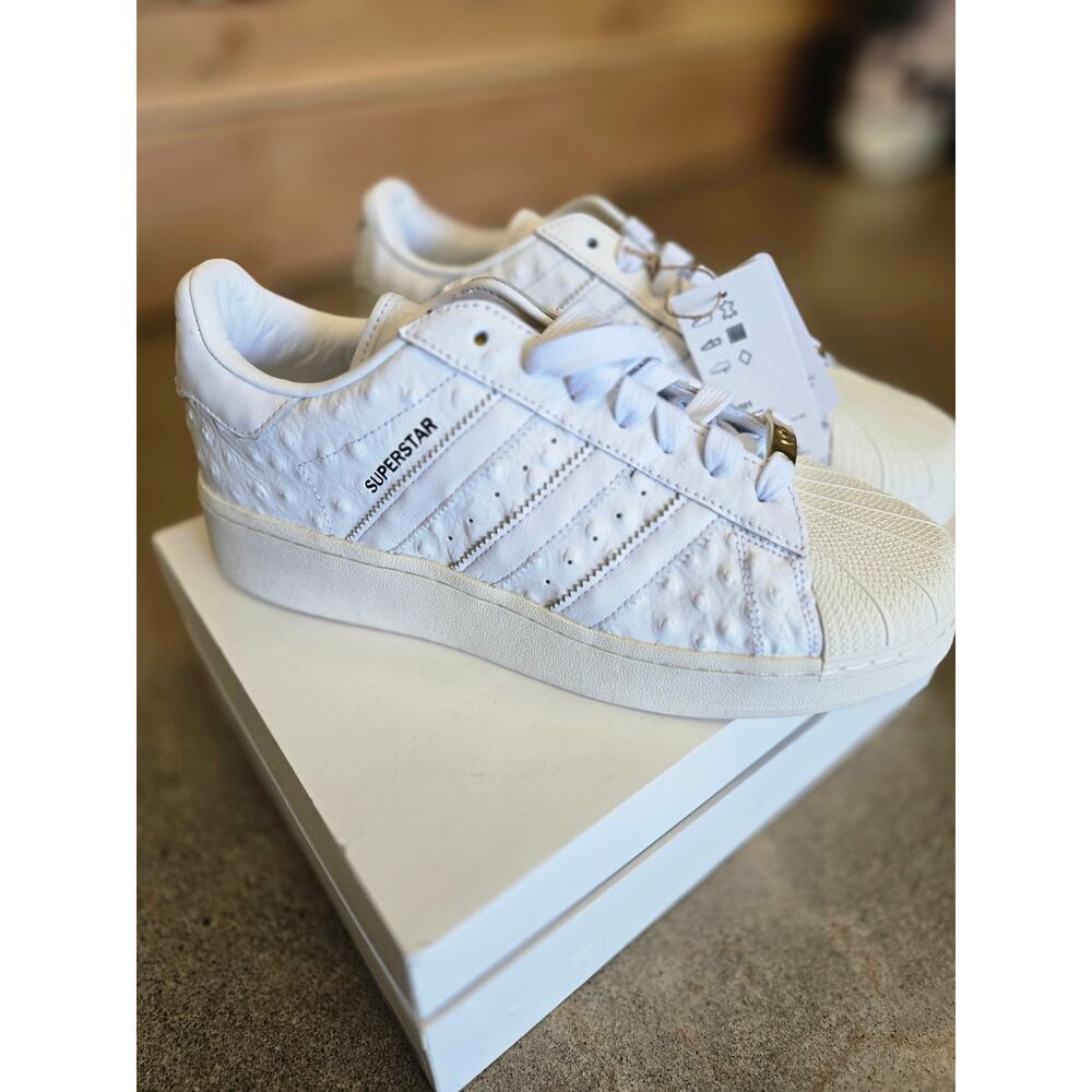Adidas Superstar 82 White Ostrich Leather Shoes Sneakers Men’s‎ Size 10 ID7801